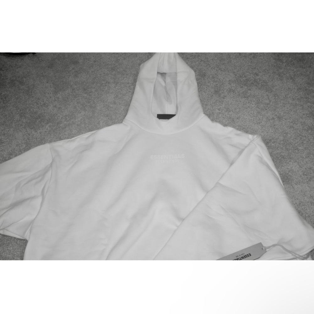 Fear of God Essentials White Hoodie